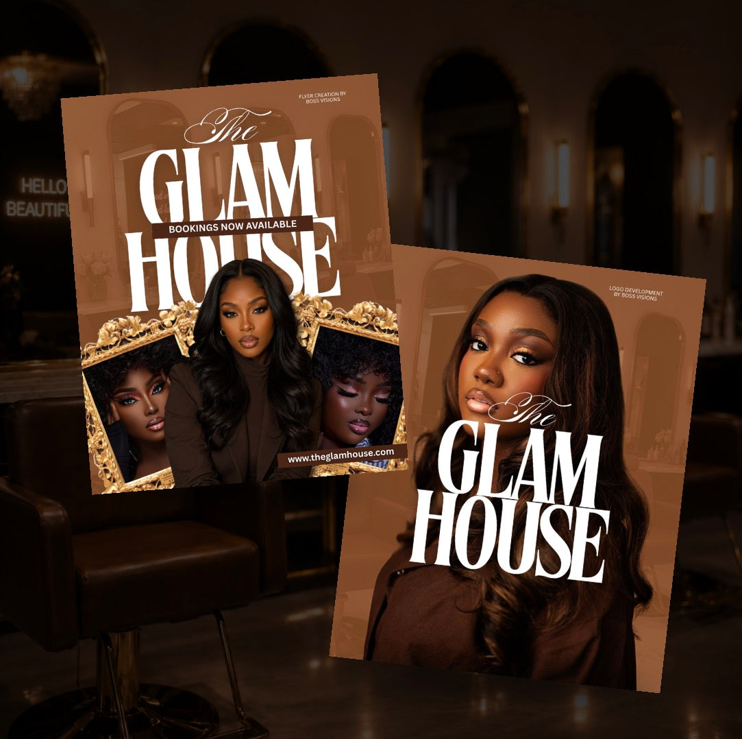 Glam House Logo & Flyer